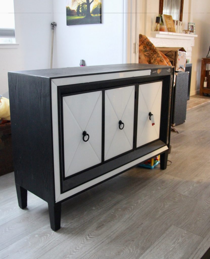 how to rehab a cabinet that's missing tiles
