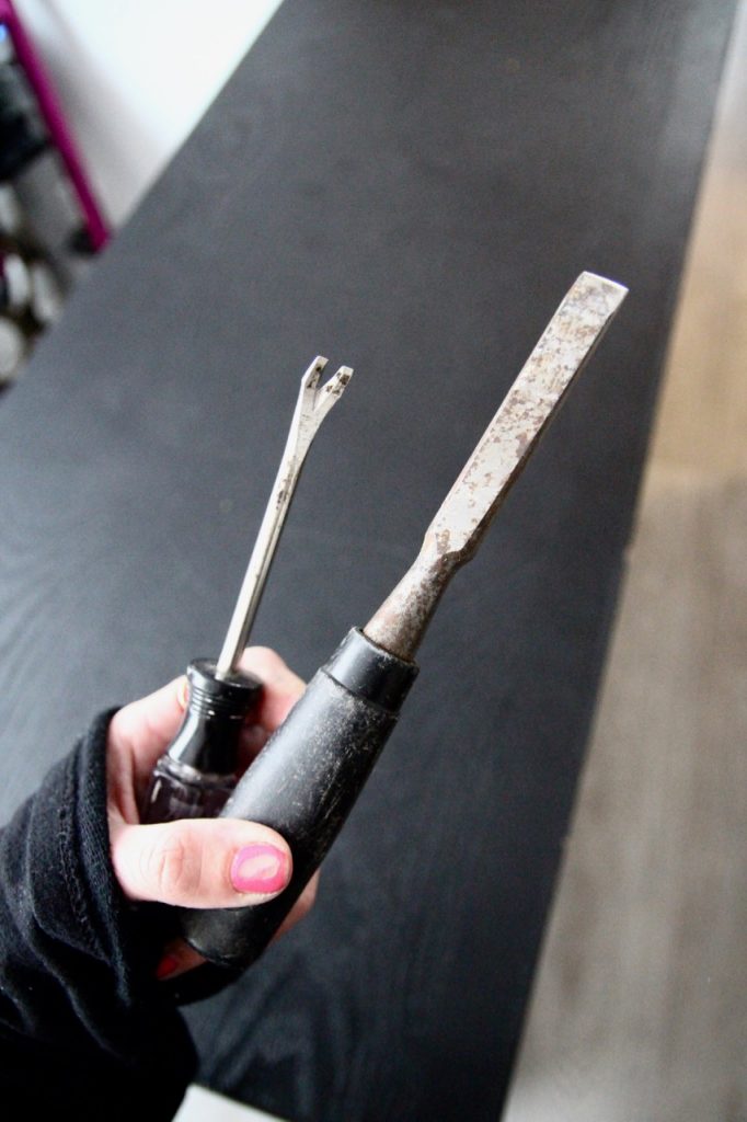 chiseling tools for removing old tile