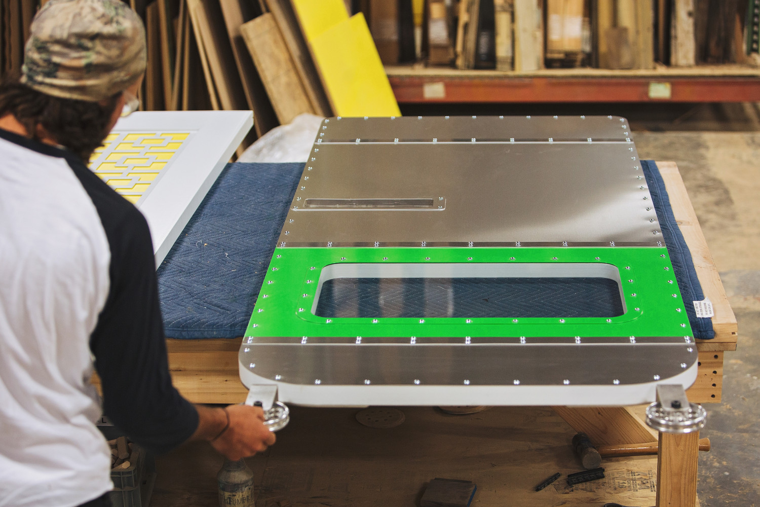 rustica hardware's Marfa airstream door by Kim lewis