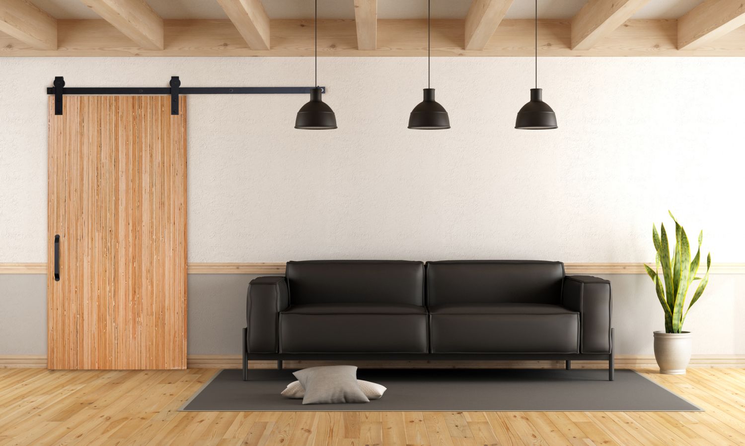 rustica hardware midcentury modern slab door
