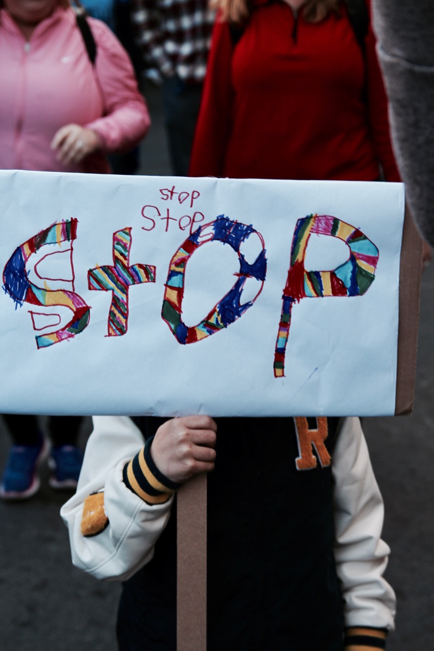 kids sign at 2018 women's march