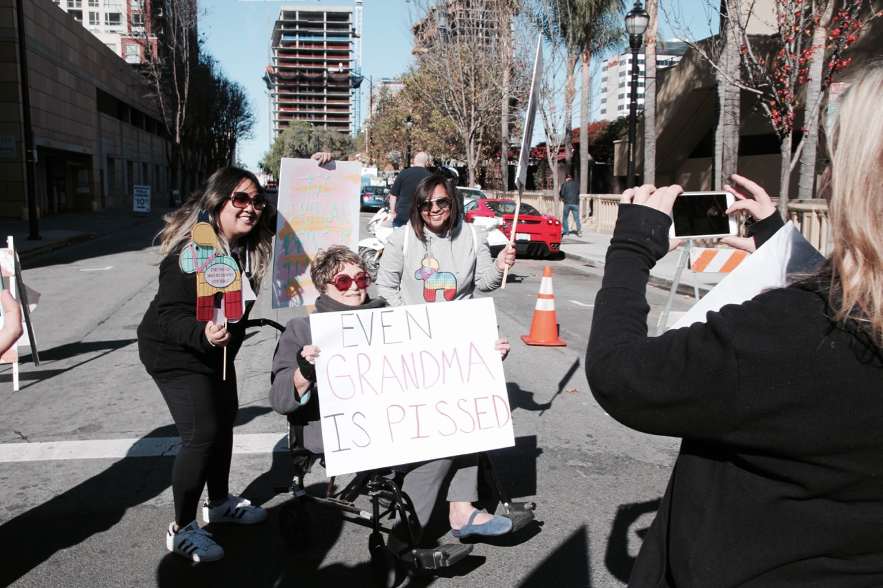 2018 women's march in San Jose California