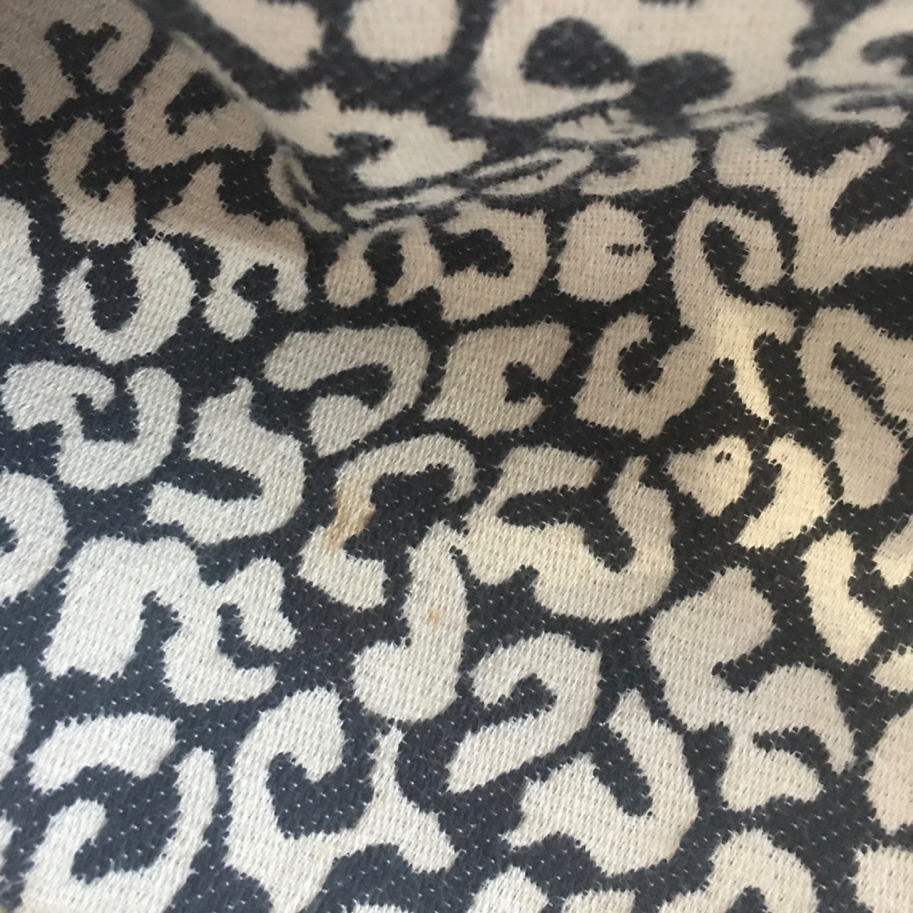 how to get a stain out of black and white fabric