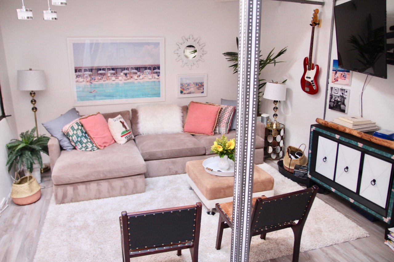 how to transform a garage into a beautiful rec room and studio