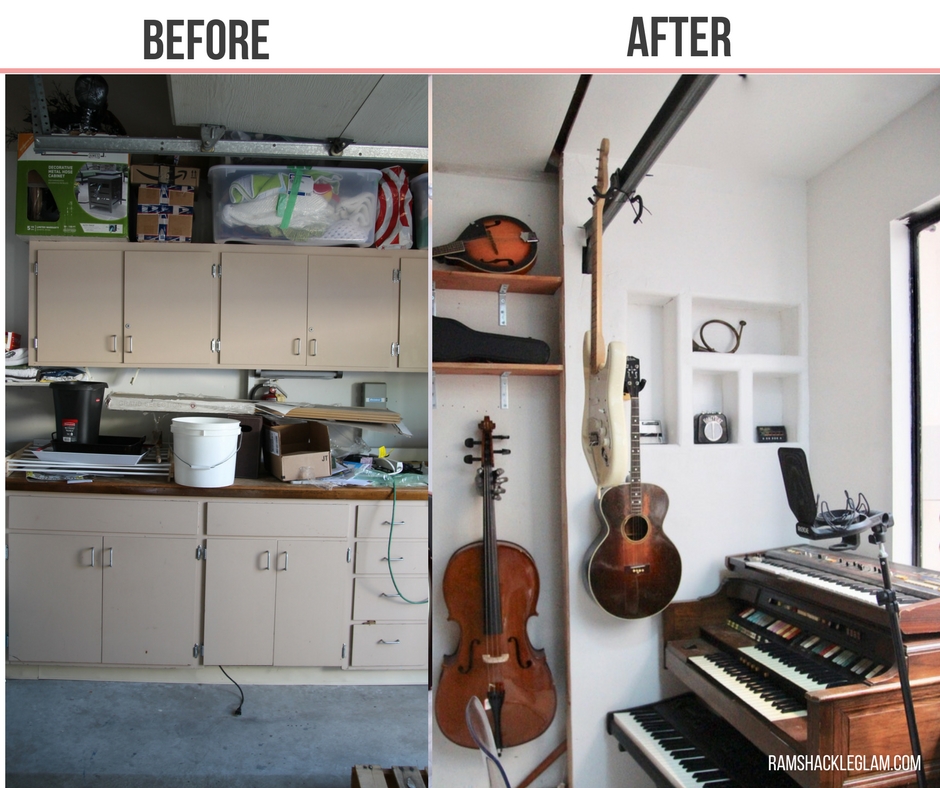 how to transform a garage into a beautiful rec room and studio