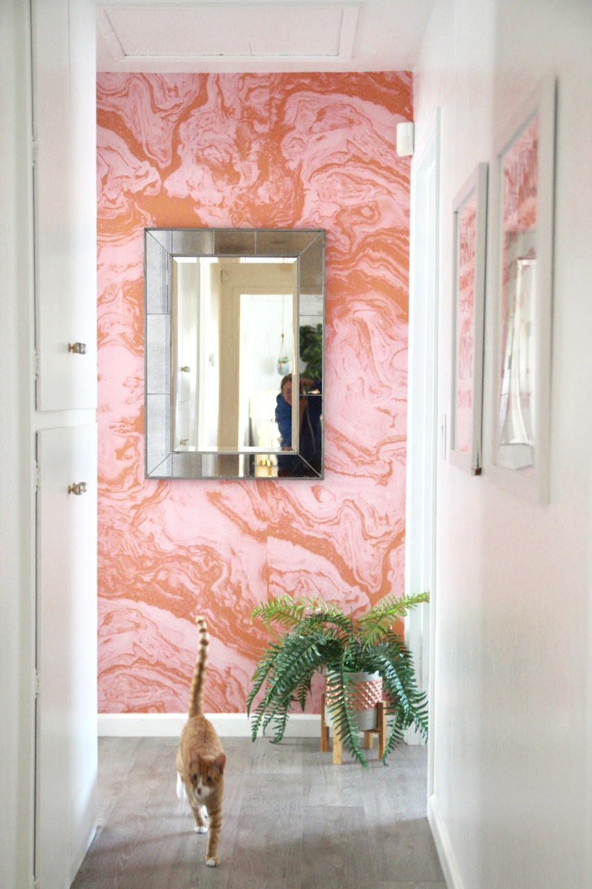 sarah sherman Samuel pink marble wallpaper mural