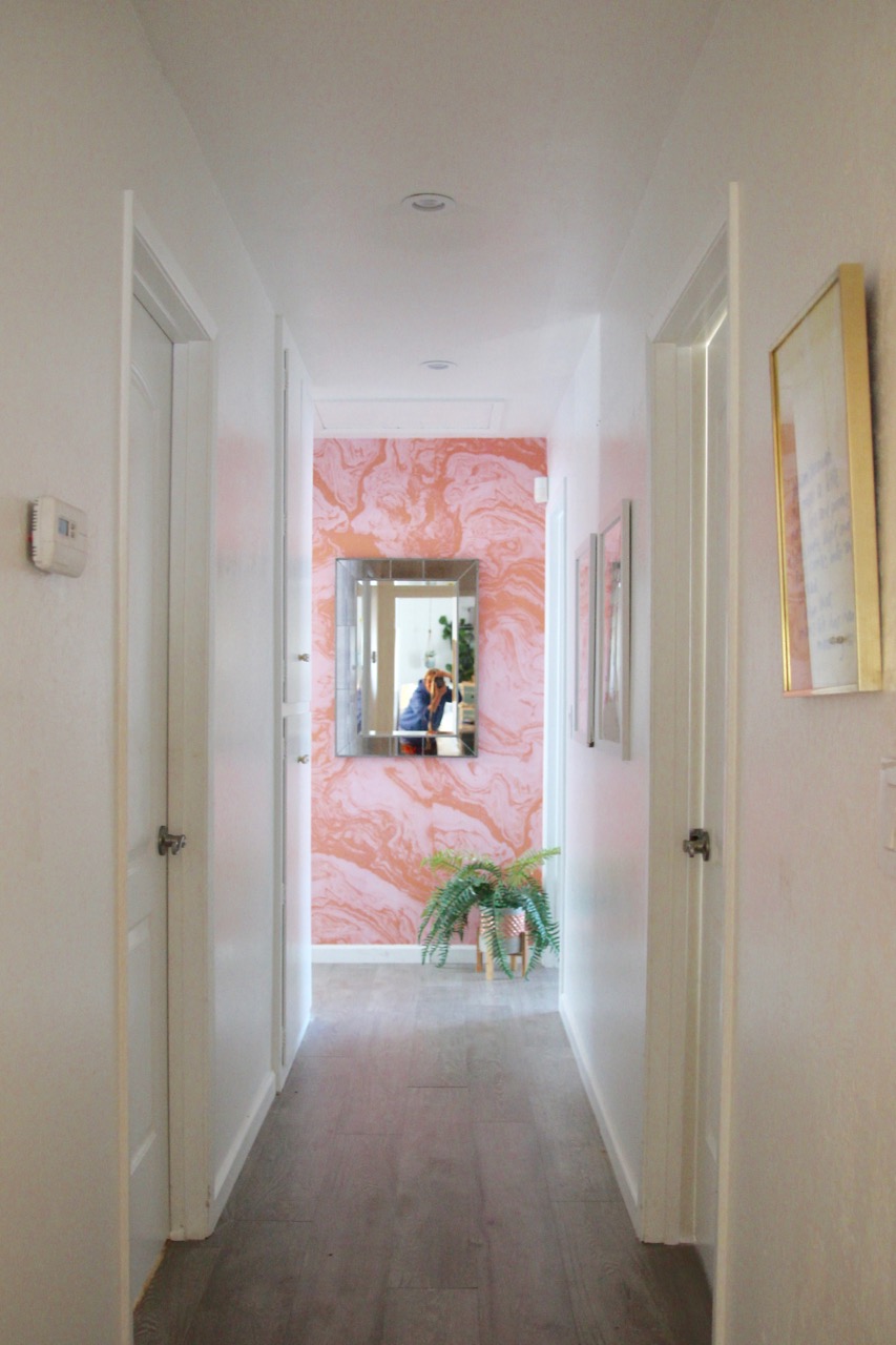 best pink marble wallpaper for a statement wall