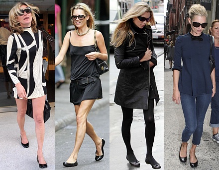 French sole ballet flats kate moss
