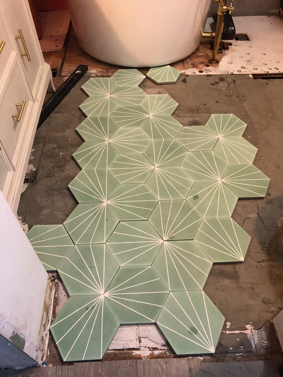 how to install encaustic cement tile
