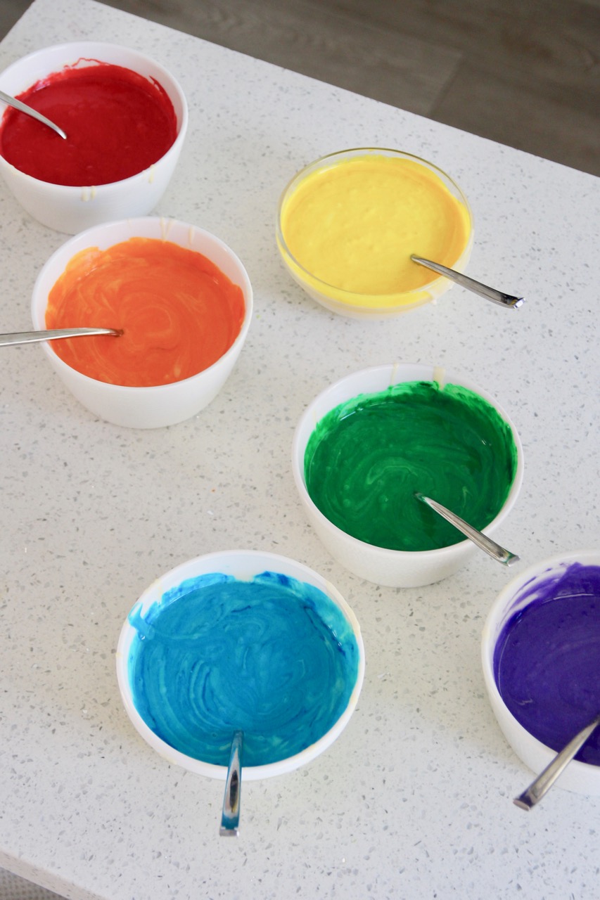 how to make a tie-dye rainbow birthday cake