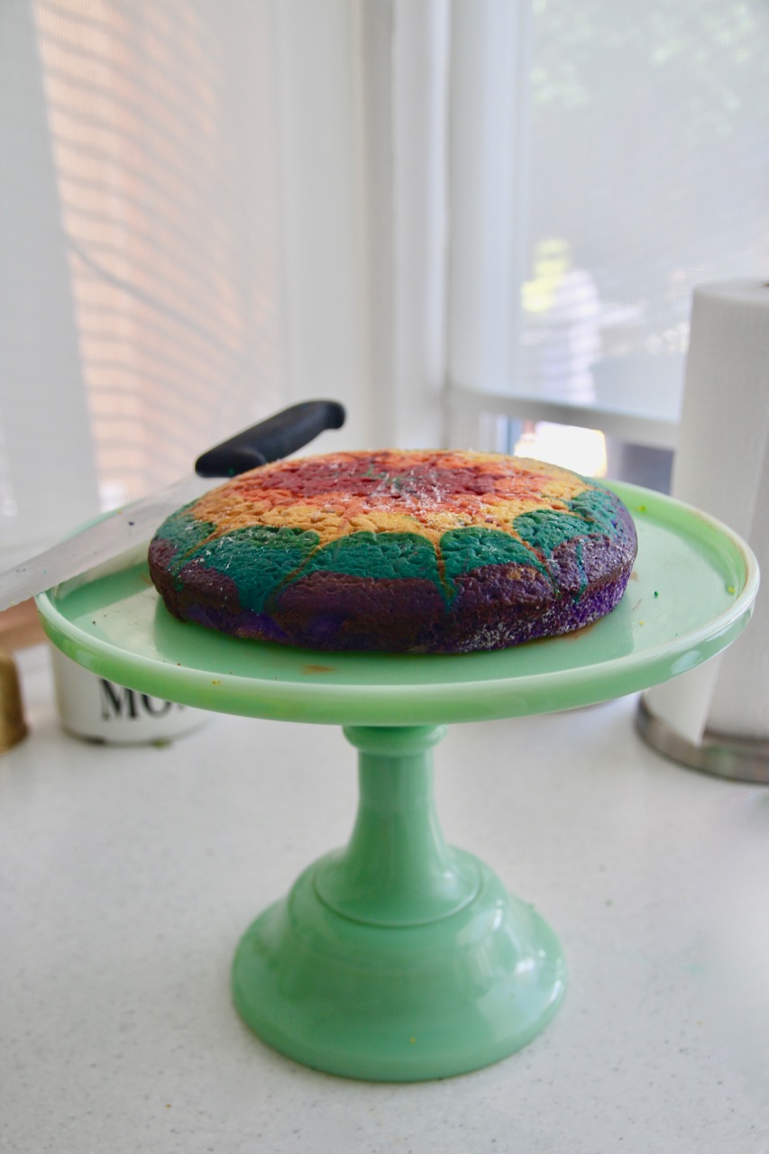how to make a rainbow birthday cake with fondant