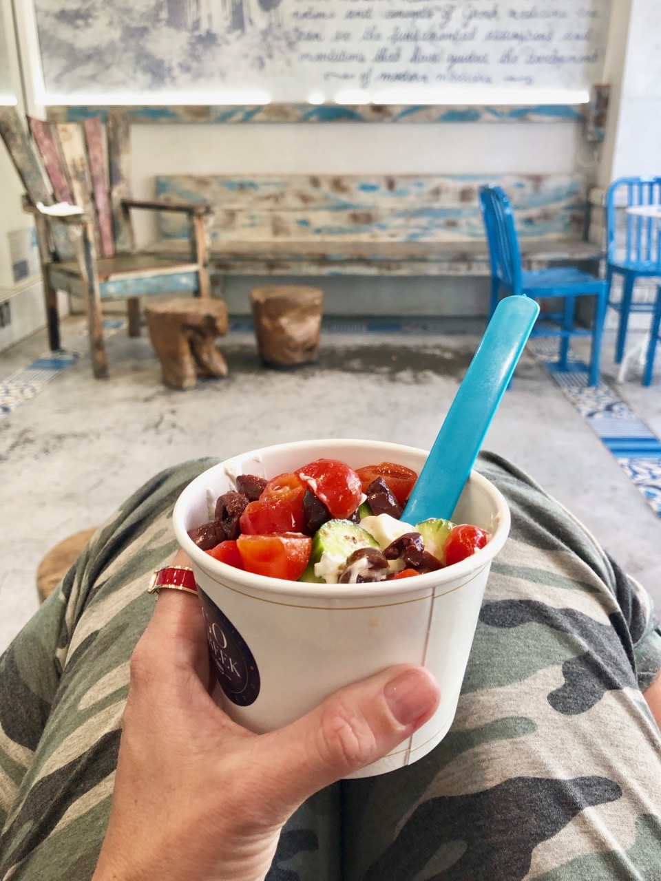 go greek yogurt greek salad olives