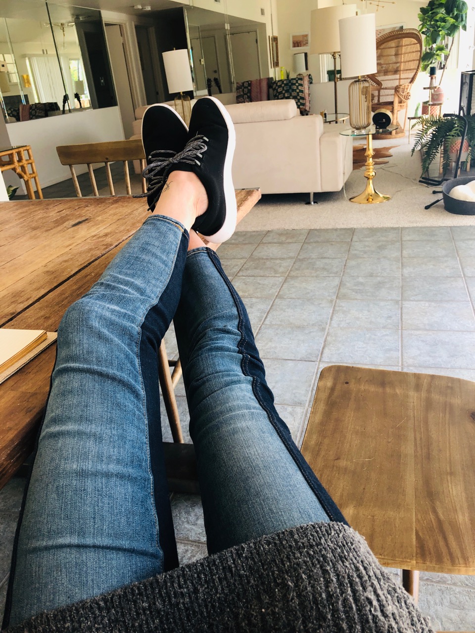 emu Australia women's wool sneakers in black