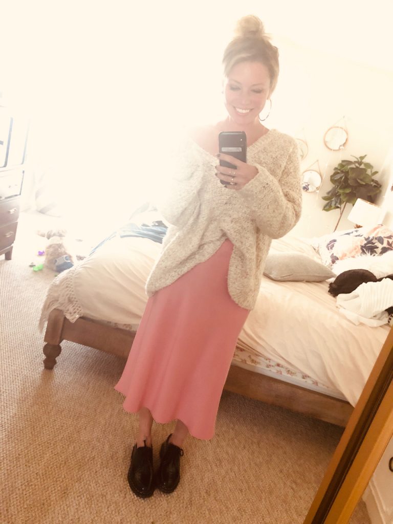 zara midi skirt doc Martens