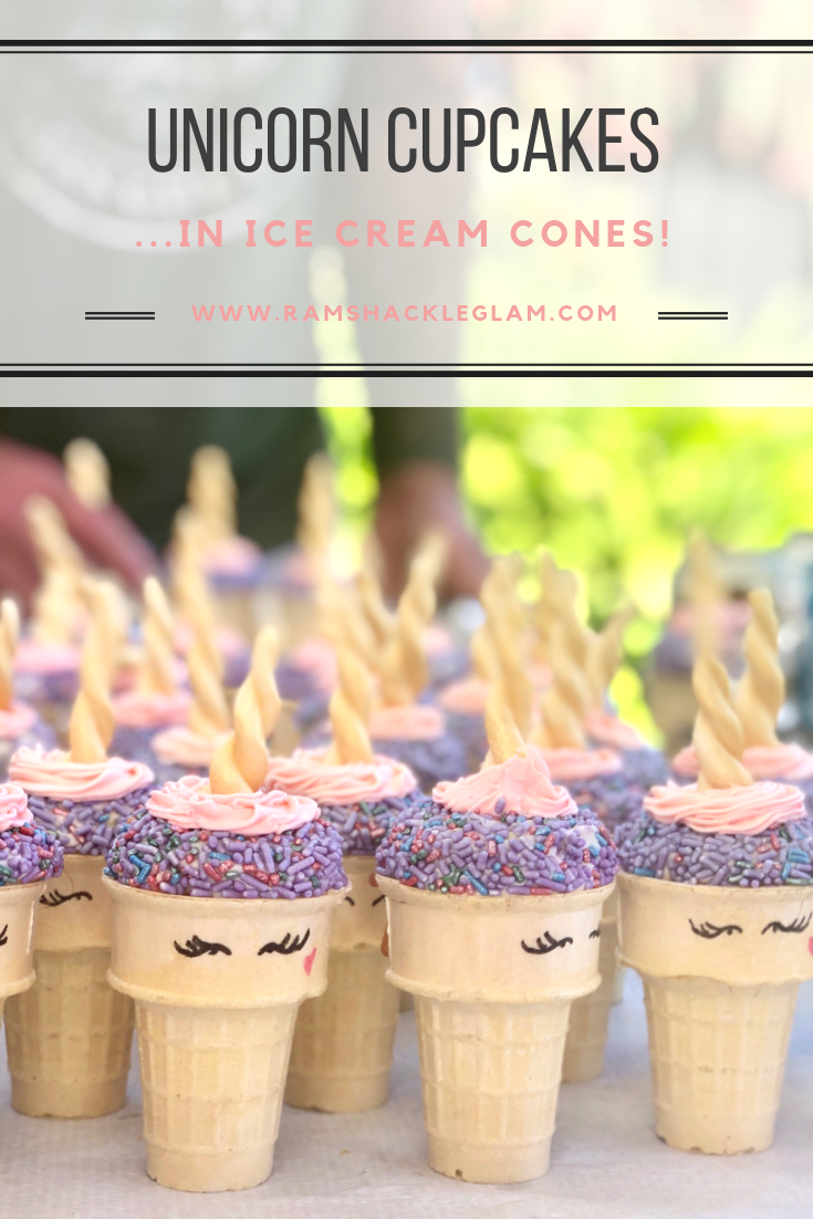 how to make unicorn cupcakes in ice cream cones