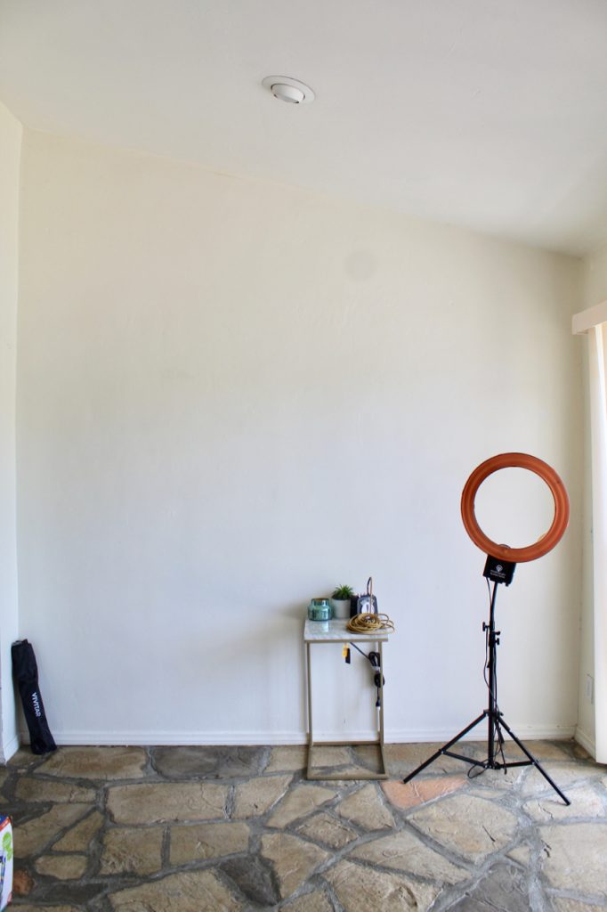 before and after green wall