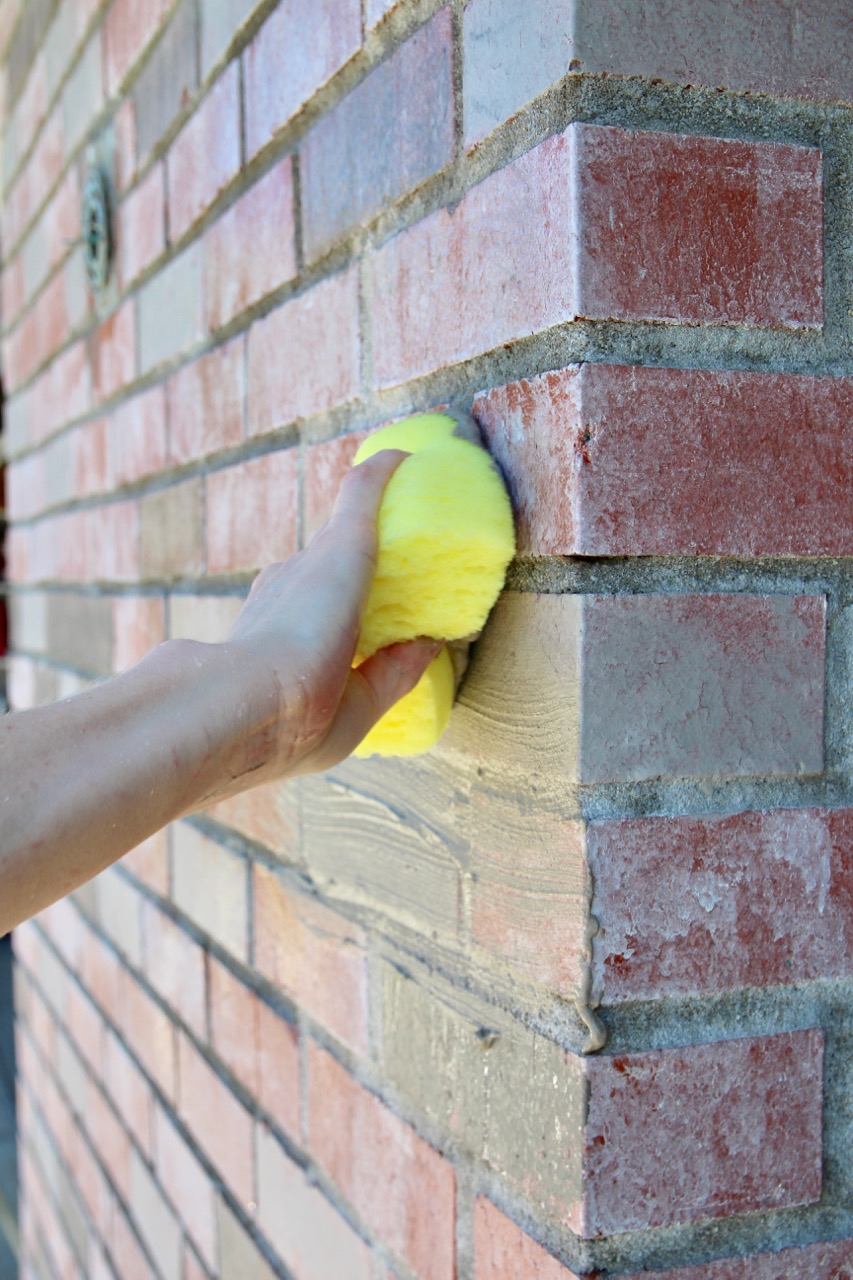 how to do a German smear or mortar wash on brick