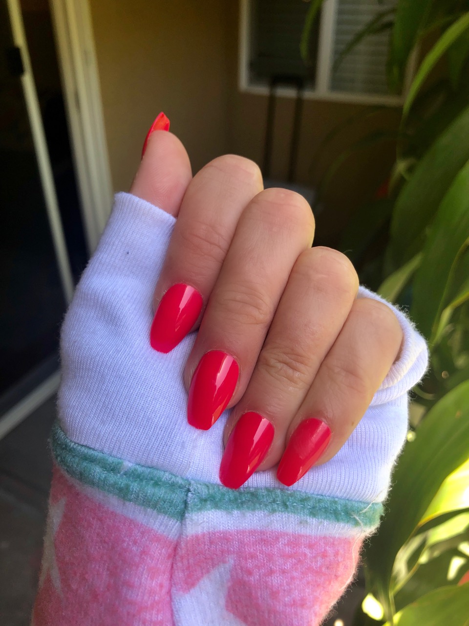 static nails faux coffin shape press on