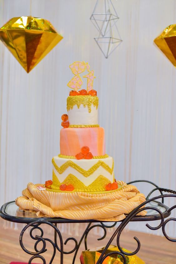 gems and jewels theme birthday cake