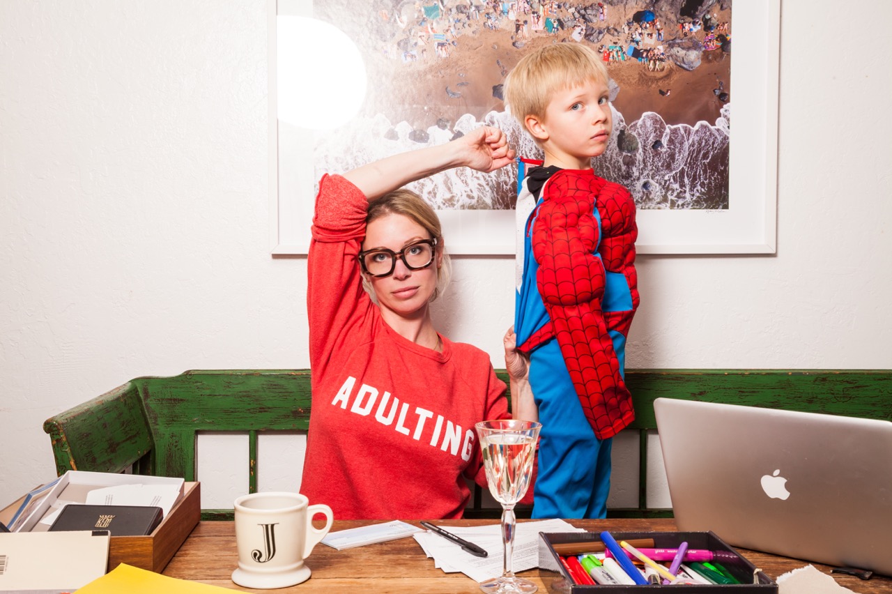 the adulting sweatshirt from glam camp