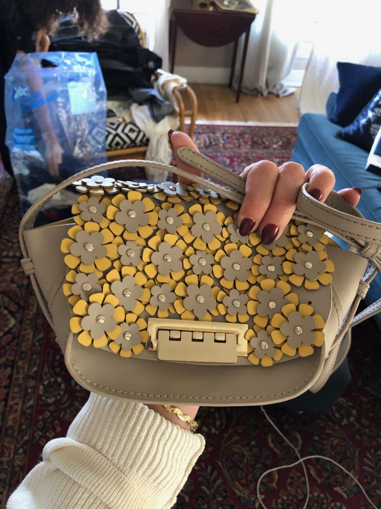 Zac posen mini floral crossbody
