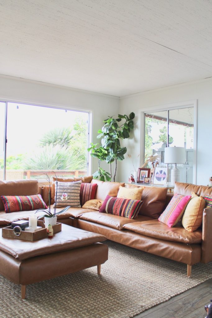 recovered leather Ikea couch comfort works