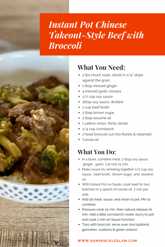 instant pot Chinese Takeout-Style Beef with Broccoli recipe