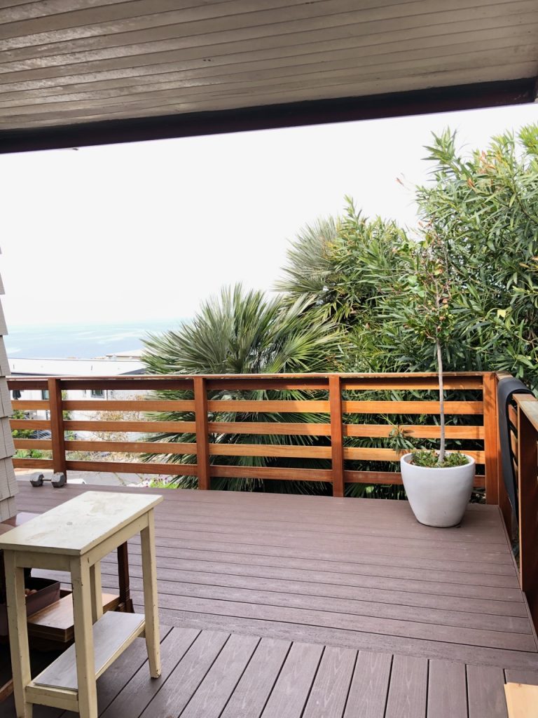before and after patio deck dining area