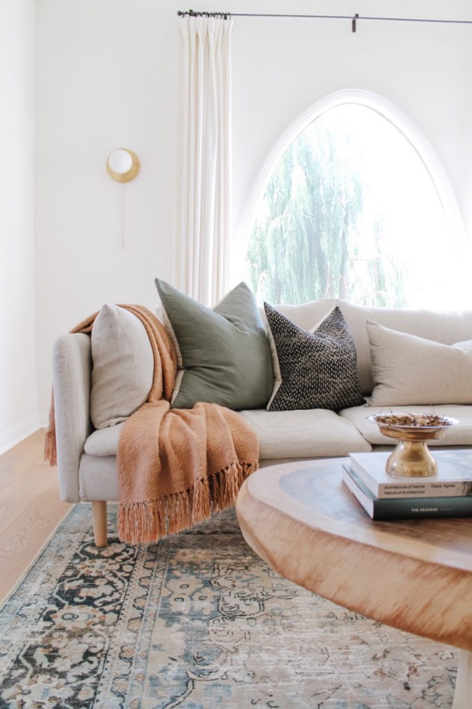 living room with calm neutral tones