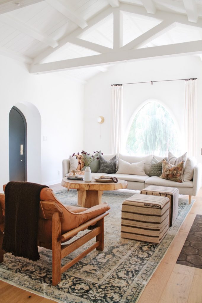 how to hang curtains around an arched window