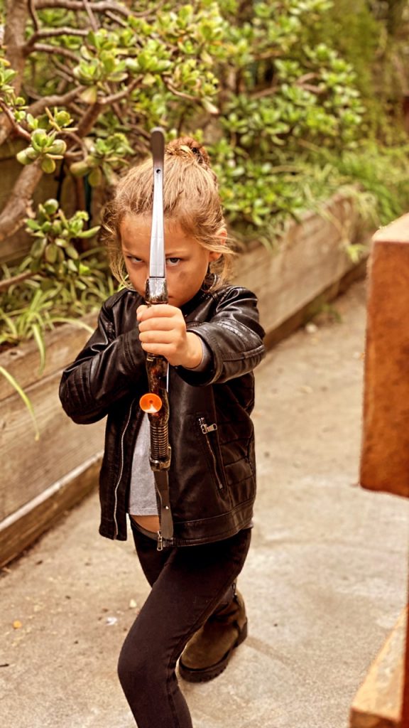 diy Katniss Everdeen costume for little girl from hunger games
