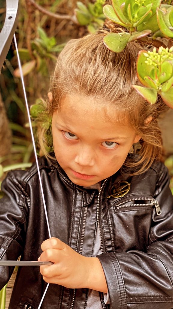 diy Katniss Everdeen costume for little girl from hunger games